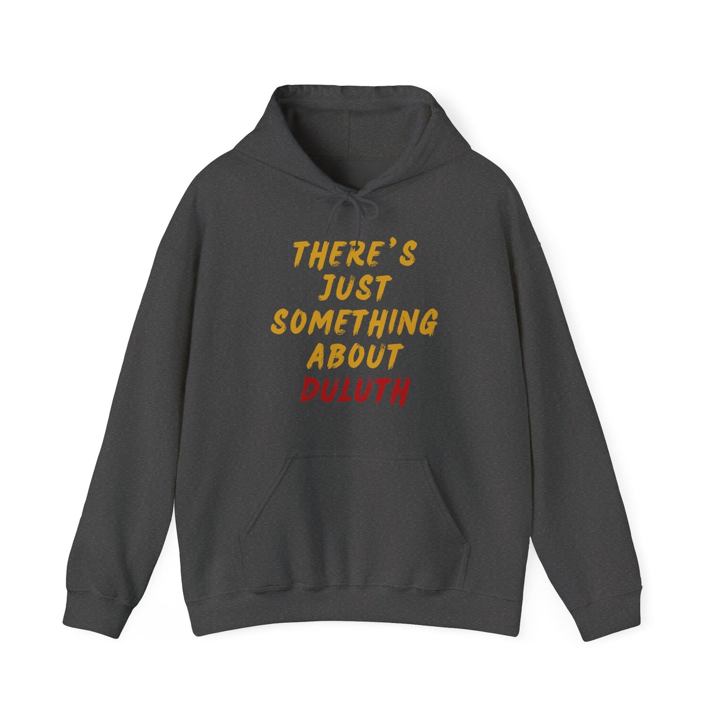 Hoodie — "There's Just Something About Duluth" Retro Script Pullover