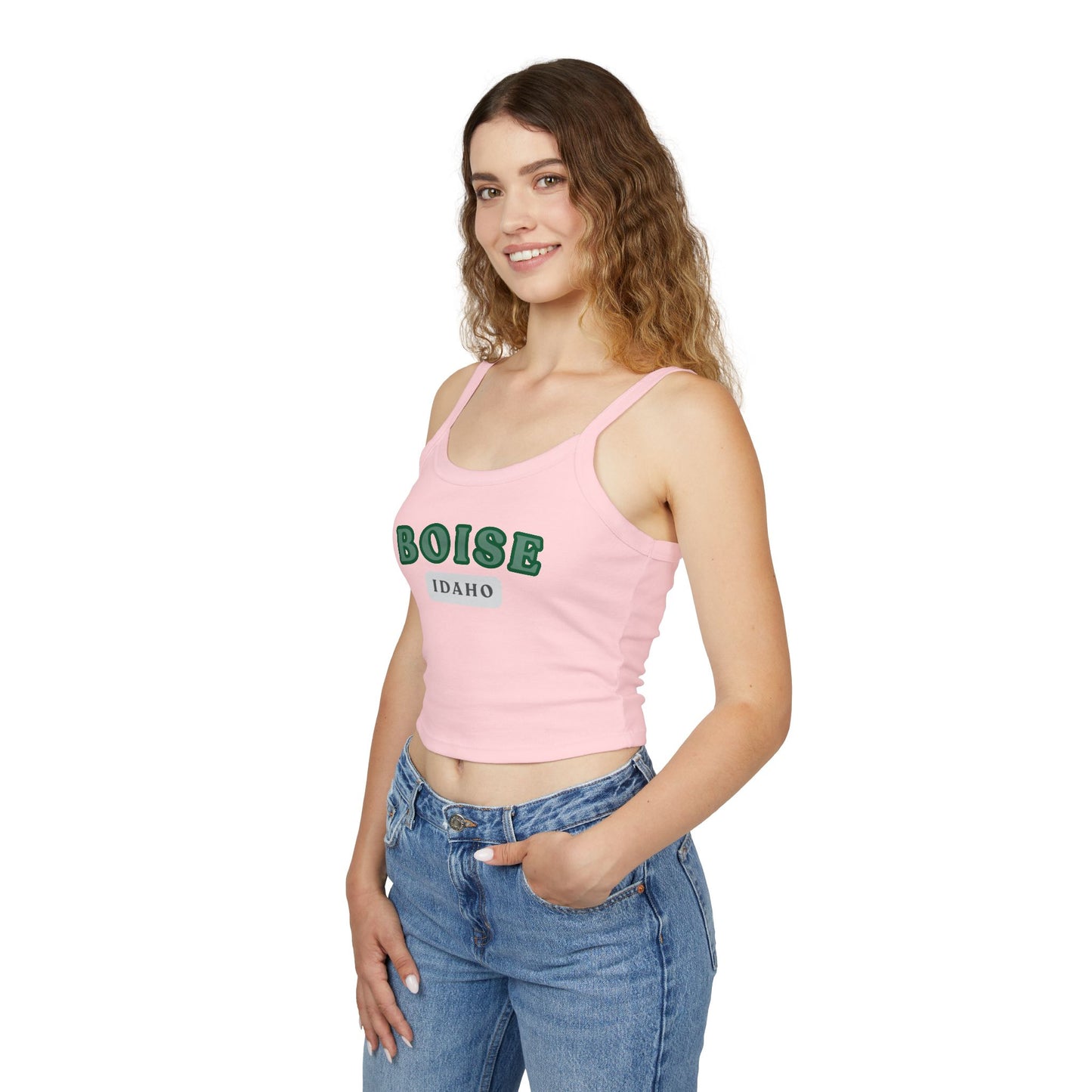 Boise Idaho Graphic Tank Top — Women's Spaghetti Strap Crop