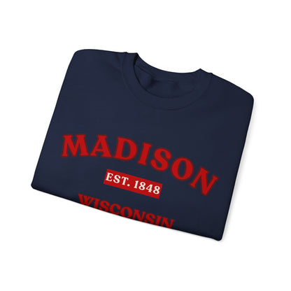 Madison Wisconsin EST. 1848 Unisex Sweatshirt | Soft Cotton Fit | True North