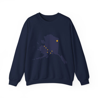 Alaska Map Crewneck Sweatshirt | Cozy Souvenir Pullover | True North