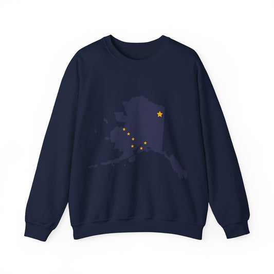 Alaska Map Unisex Sweatshirt | Cozy Souvenir Pullover | True North