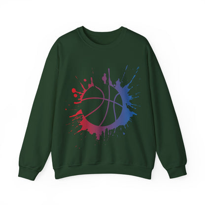 Basketball Splash Crewneck Sweatshirt | Cozy Pullover | True North