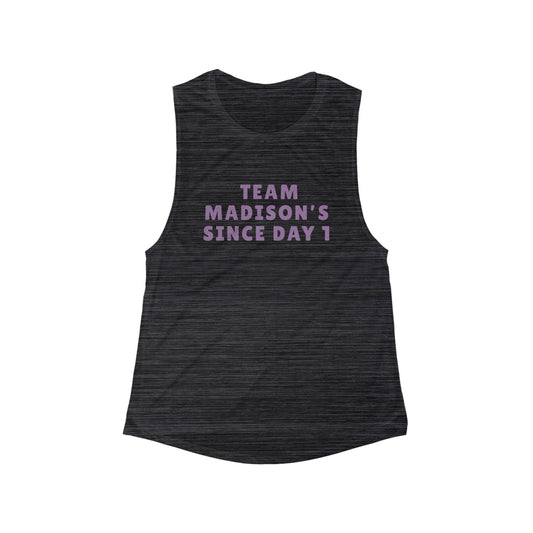 Team Madison's Since Day 1 Women Flowy Scoop Tank Top | Soft Cotton | True North
