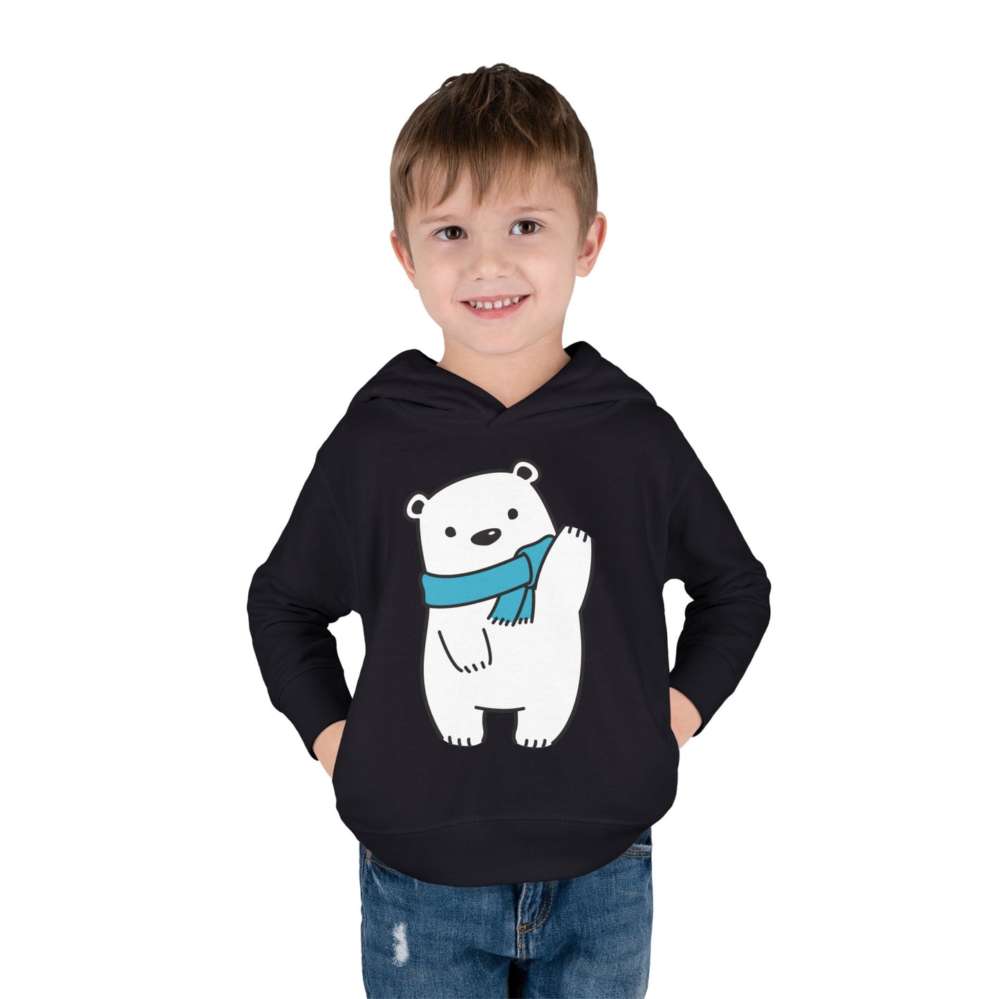 Cute Bear Toddler Hoodie | Fleece Pullover for Kids | True North