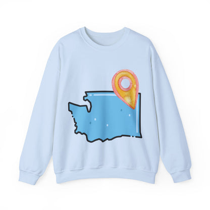 SPOKANE Sweatshirt with Location Pin – Cute Travel/Local Pride Crewneck