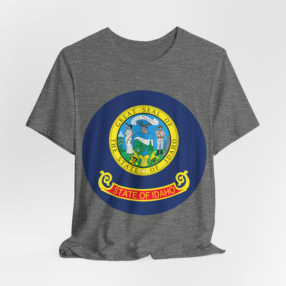 Idaho State Seal T-Shirt — Vintage State Pride Tee boise