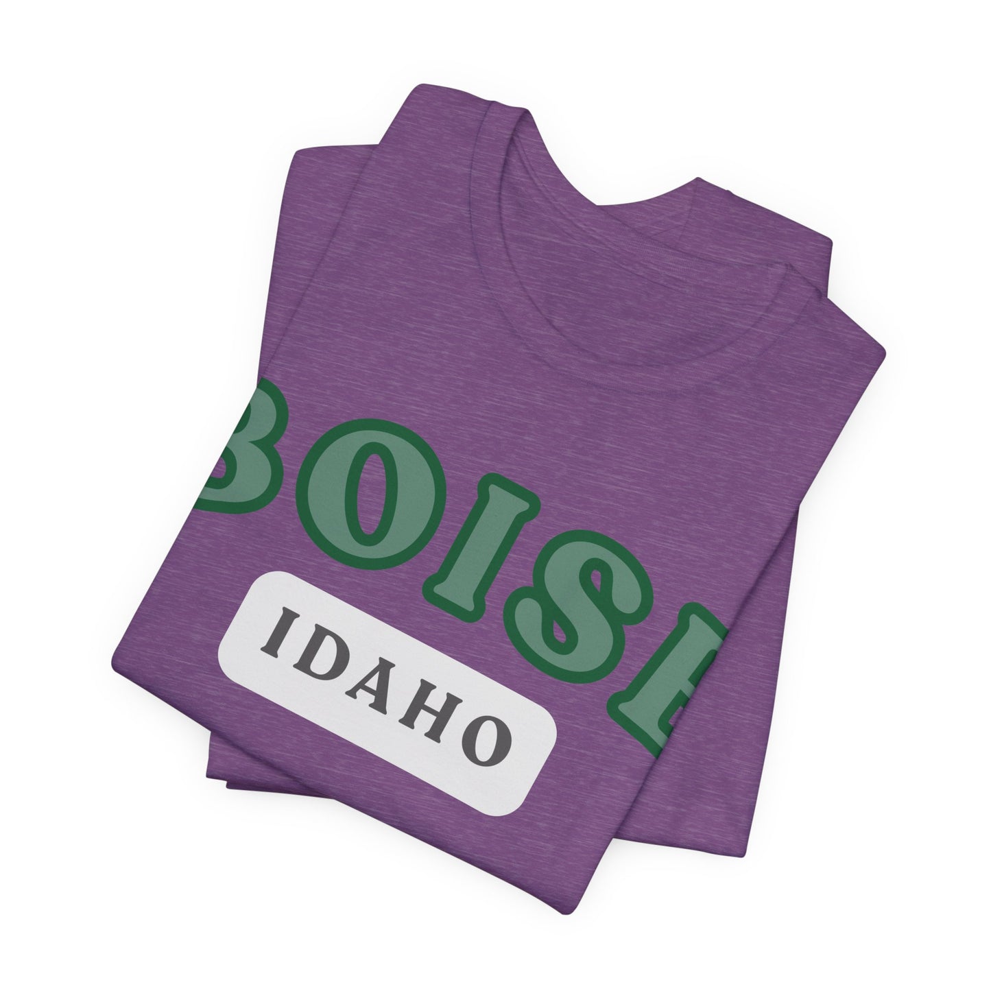Boise Idaho Retro Collegiate T-Shirt — Vintage Green City Tee