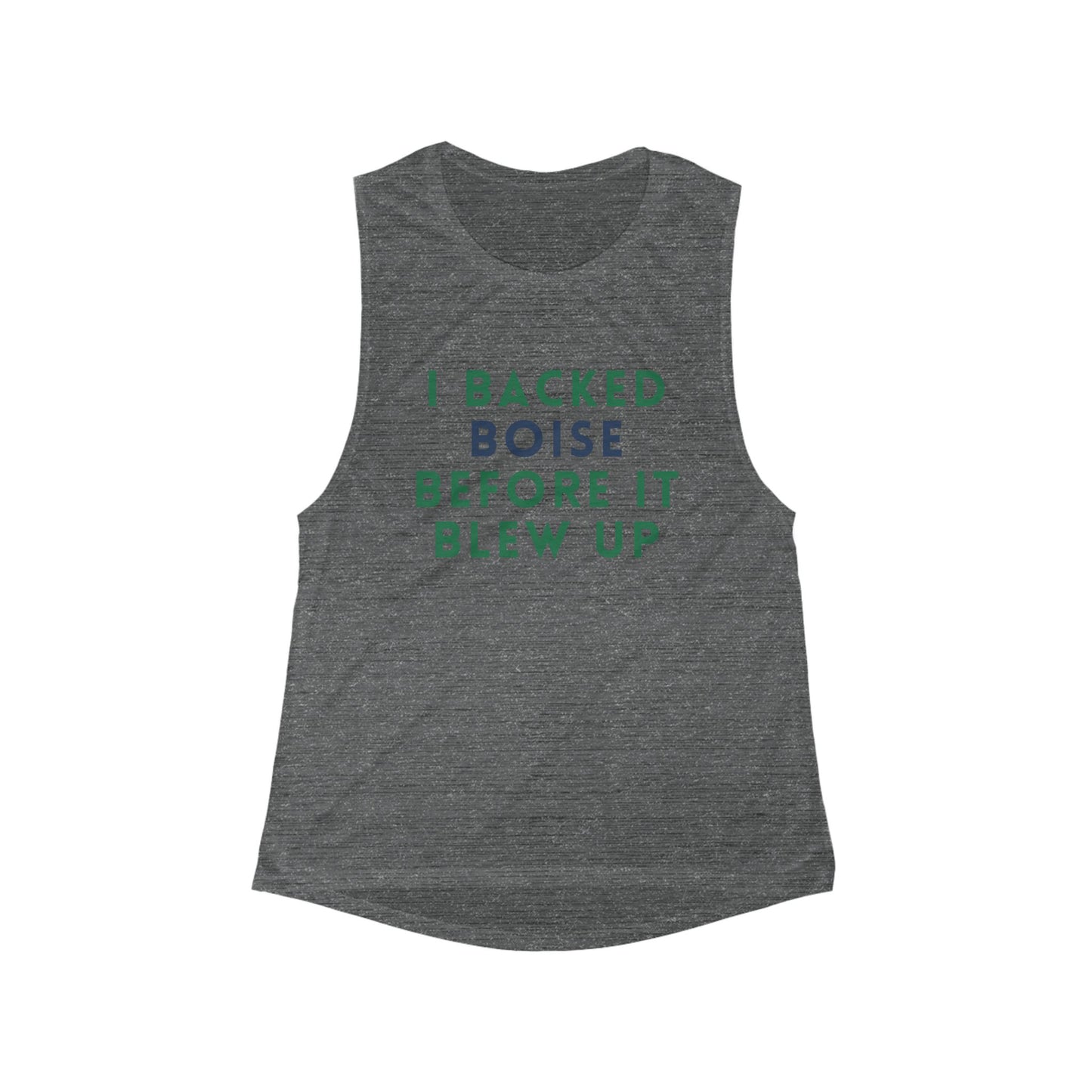 Boise Local Pride Tank — "I Backed Boise Before It Blew Up" Women’s Muscle Tank