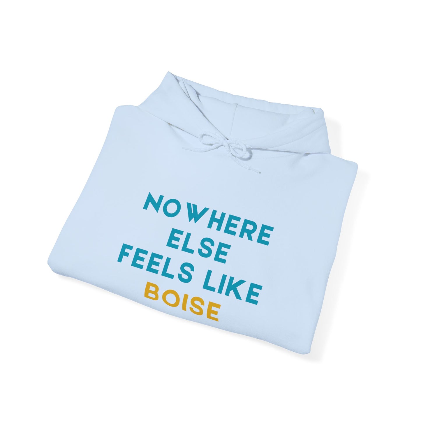 Boise Hoodie — "Nowhere Else Feels Like Boise" Cozy City Sweatshirt