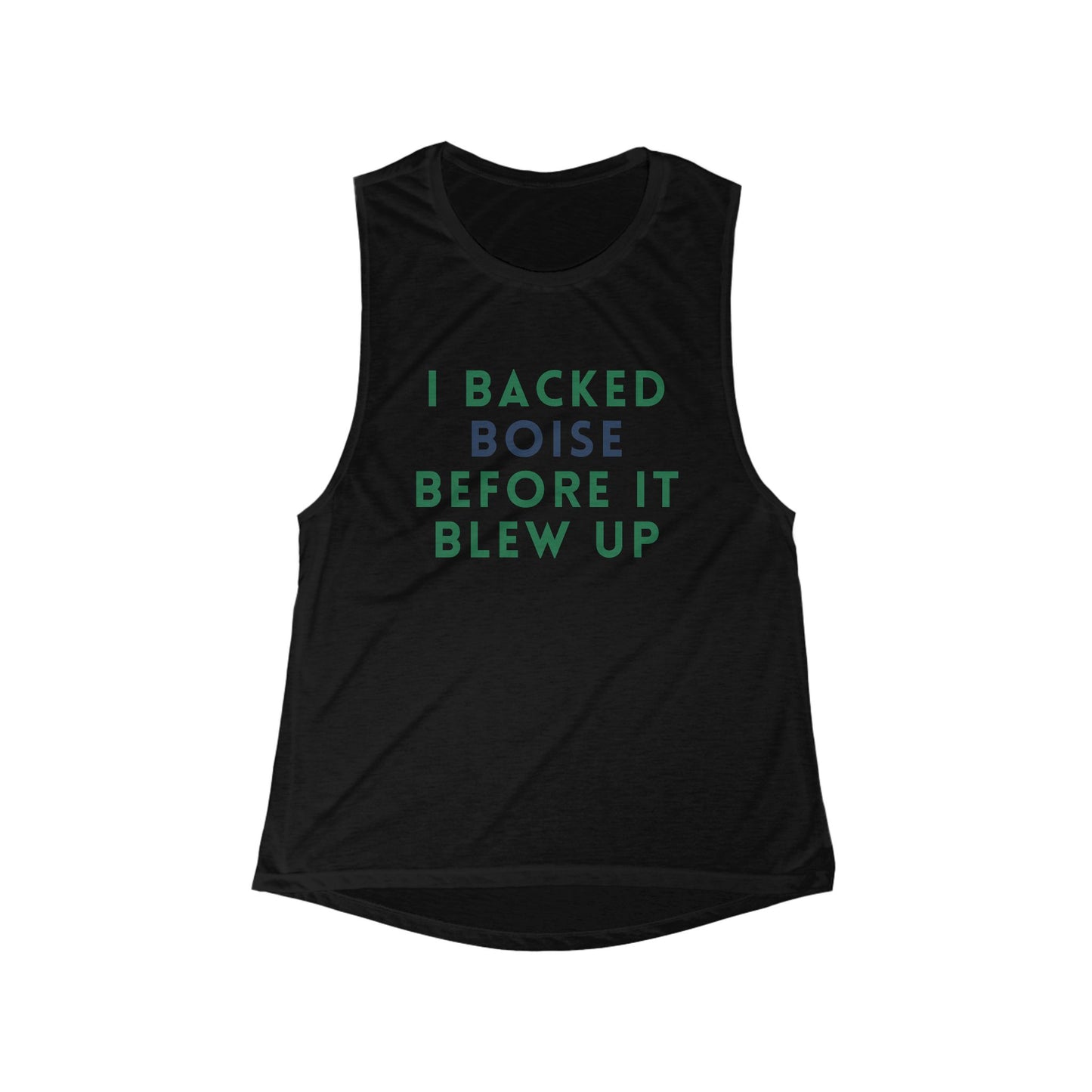 Boise Local Pride Tank — "I Backed Boise Before It Blew Up" Women’s Muscle Tank