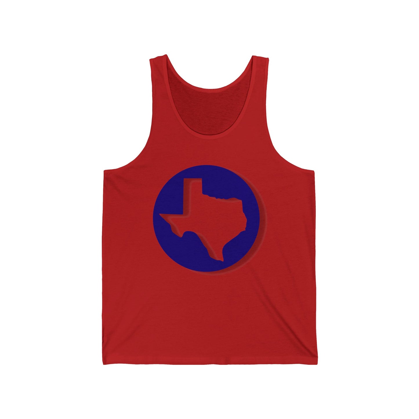 Texas Silhouette Circle Men/Unisex Tank Top | Bold Lone Star | True North