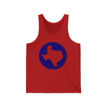 Texas Silhouette Circle Men/Unisex Tank Top | Bold Lone Star | True North