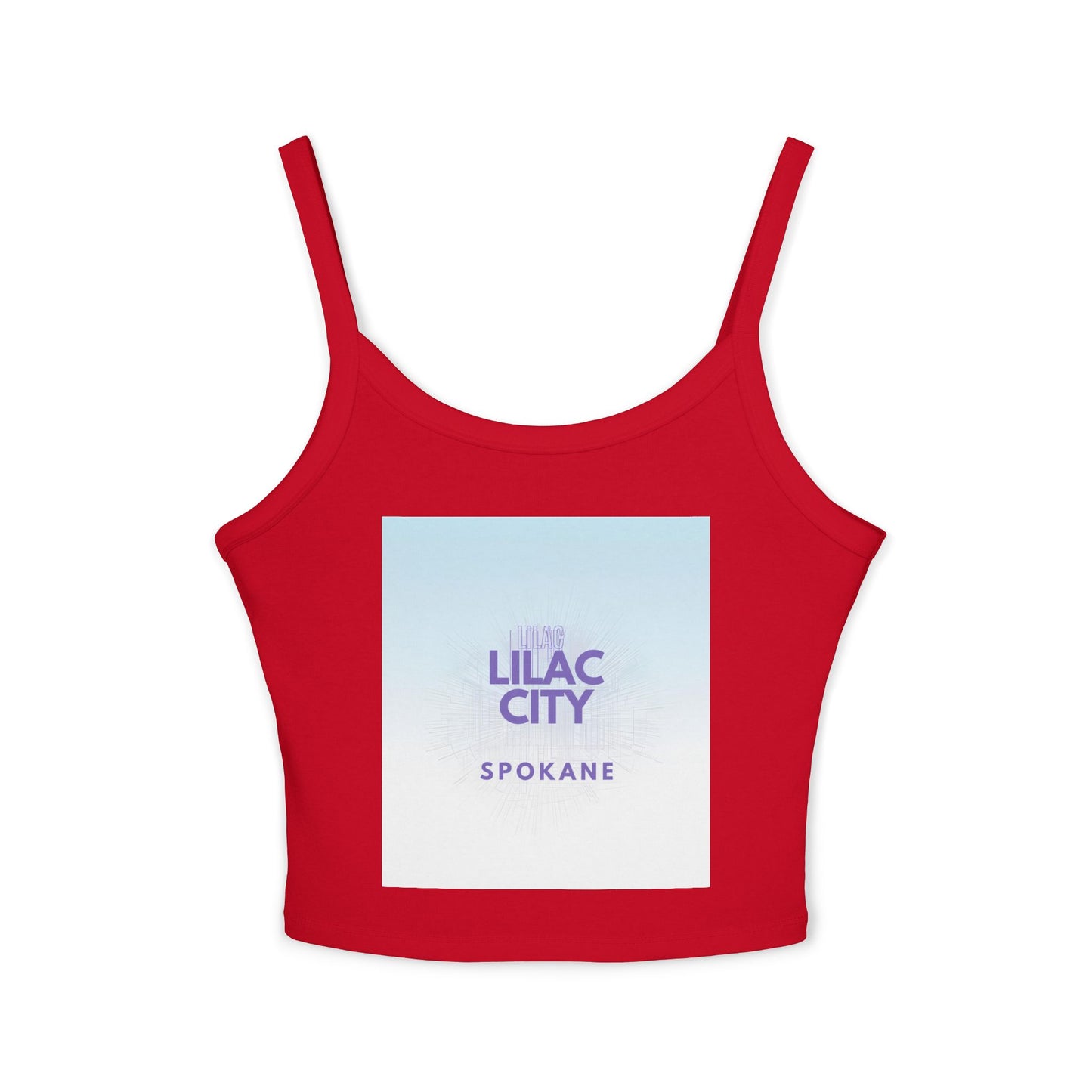 Lilac City Spokane Tank Top — Women's Spaghetti Strap Crop