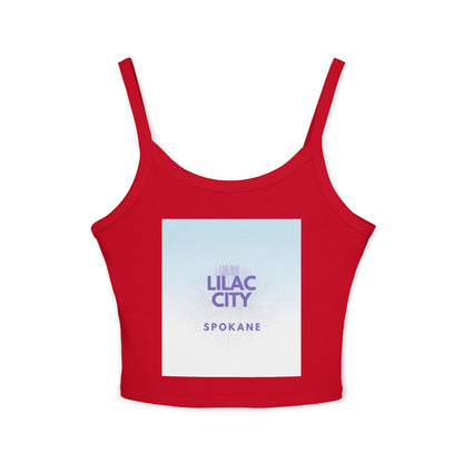 Lilac City Spokane Tank Top — Women's Spaghetti Strap Crop