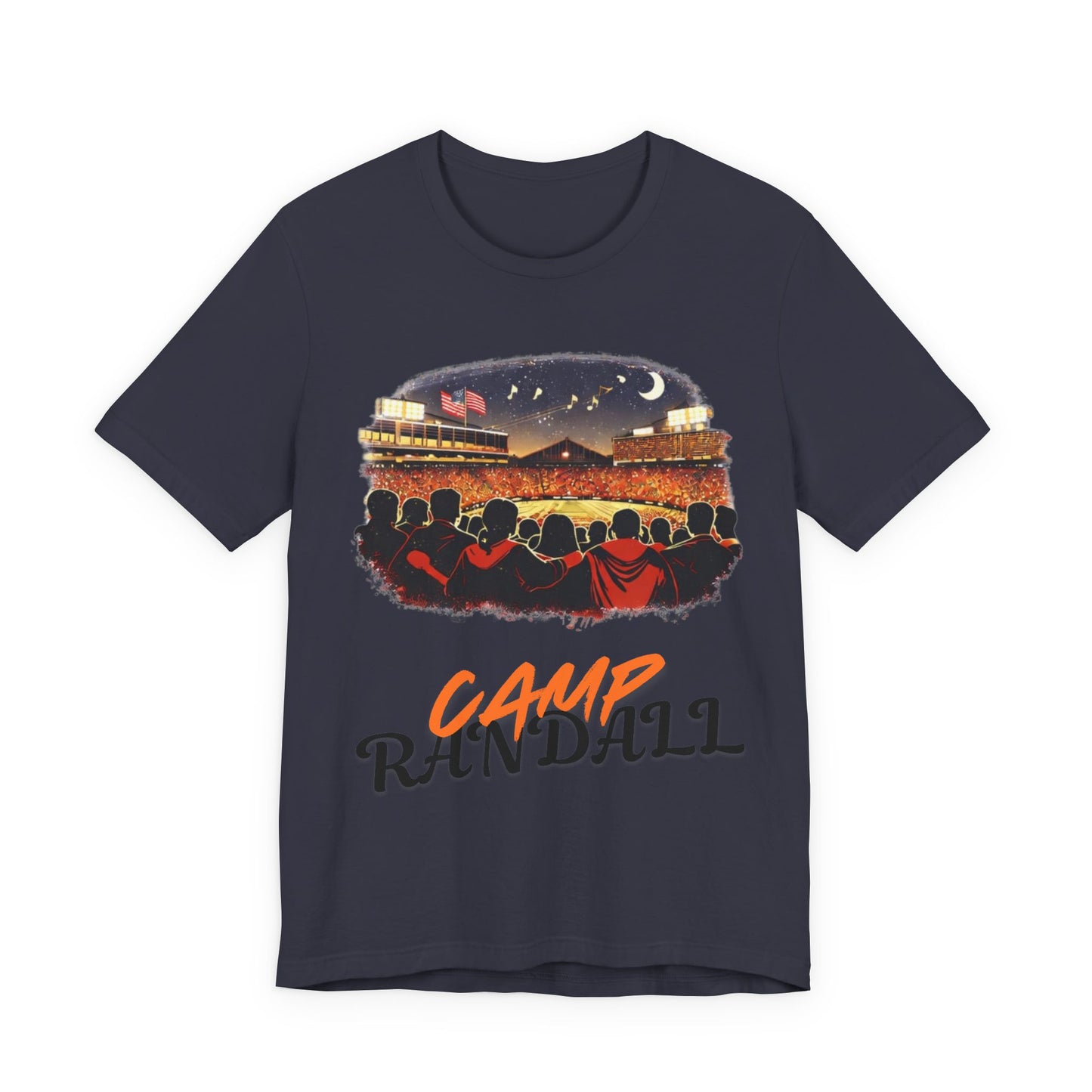 Camp Randall Stadium Football T‑Shirt – Retro Night Game Crew JERSEY Tee MADISON