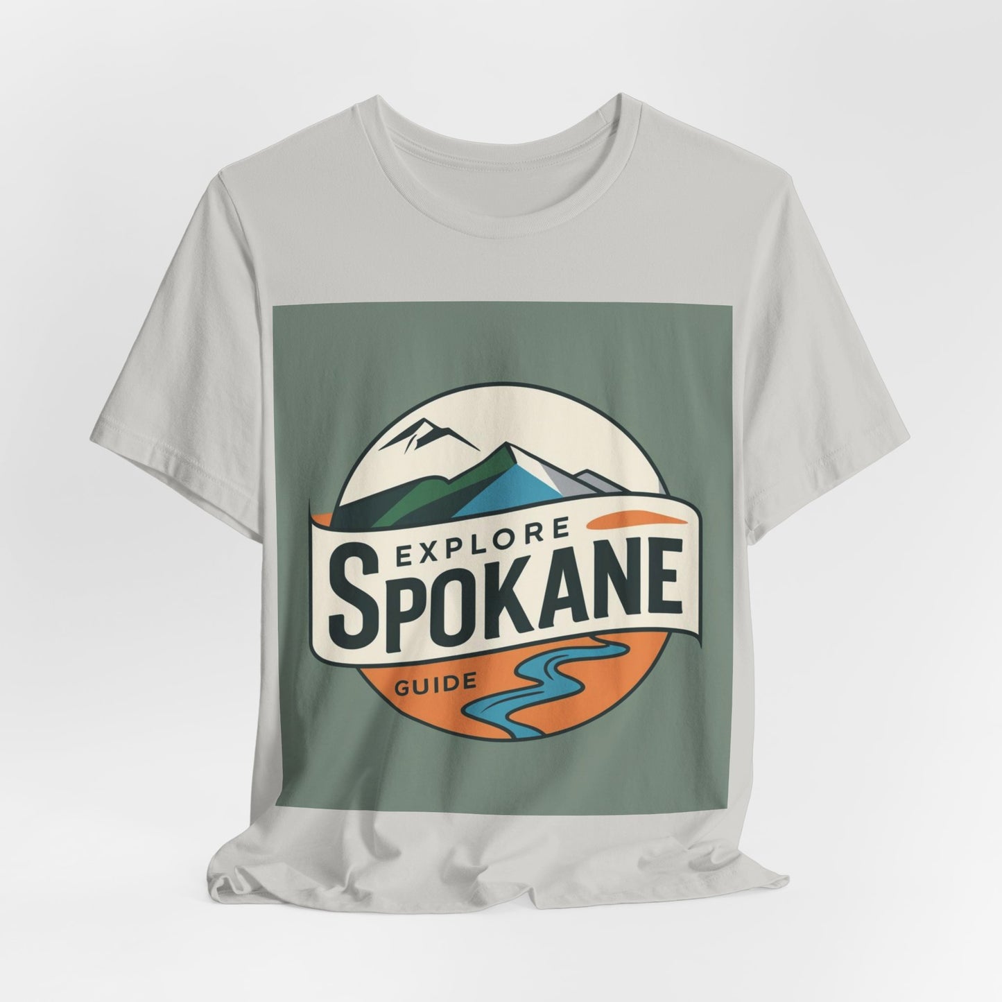 Explore Spokane Graphic Tee — Vintage Mountain & River Travel Shirt