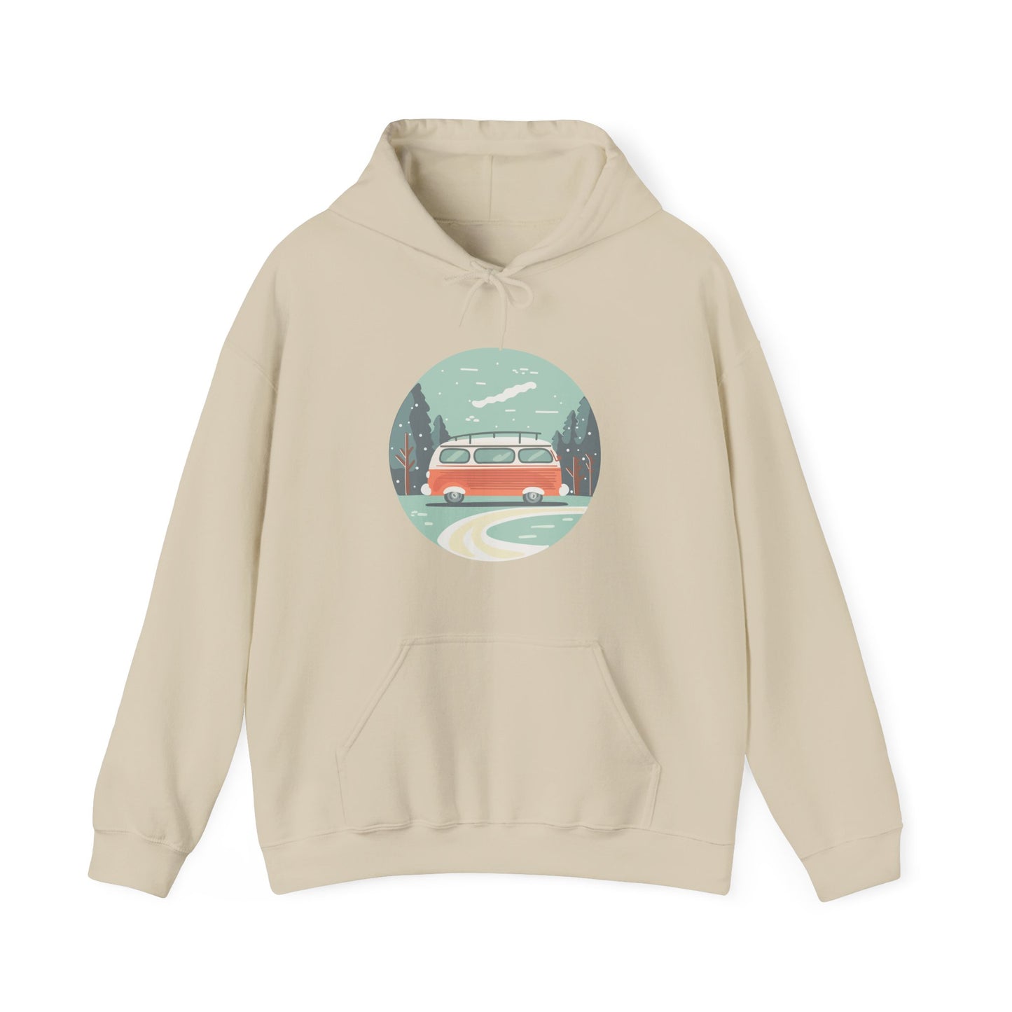 Cozy Retro Van Hoodie | Travel-Inspired, Chill Days | True North
