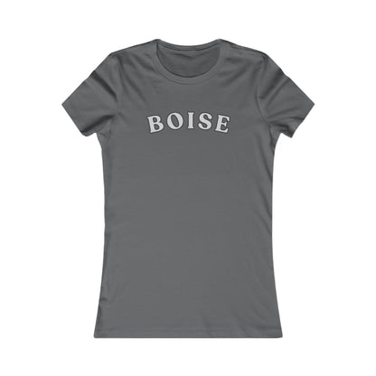 Boise Script Women's Tee — Minimal City Name Graphic T-Shirt