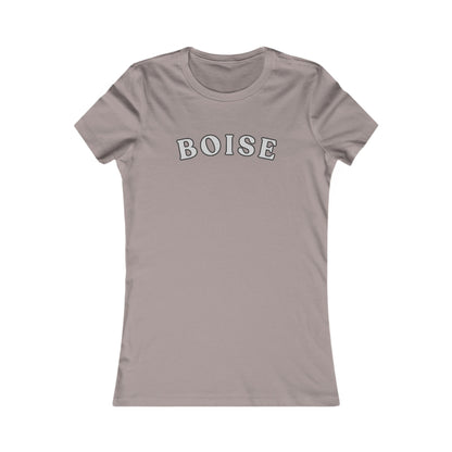 Boise Script Women's Tee — Minimal City Name Graphic T-Shirt