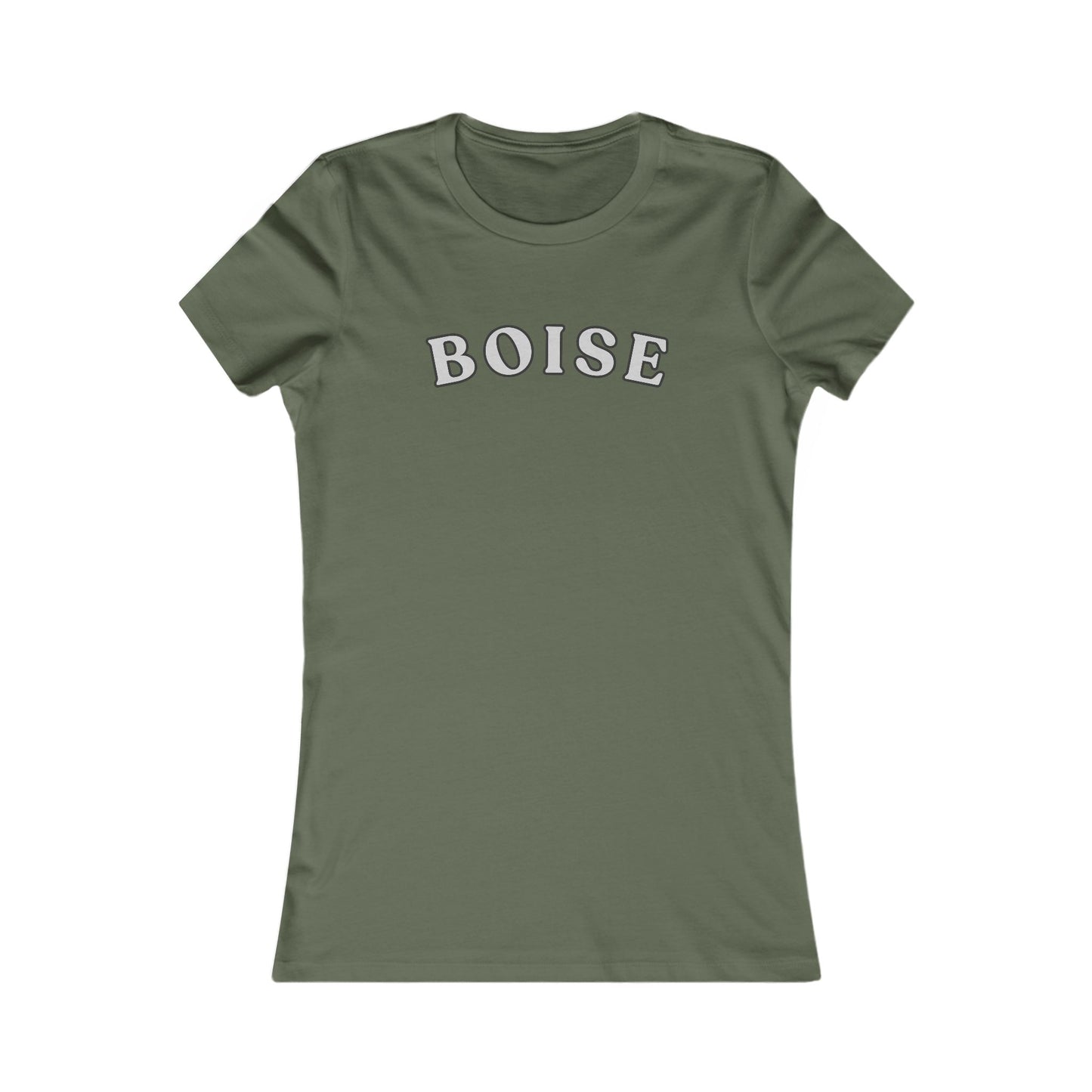 Boise Script Women's Tee — Minimal City Name Graphic T-Shirt
