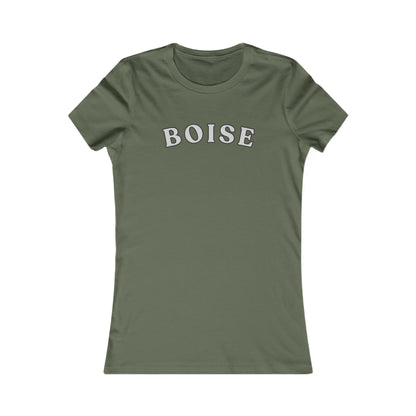 Boise Script Women's Tee — Minimal City Name Graphic T-Shirt