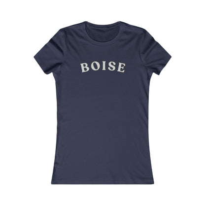 Boise Script Women's Tee — Minimal City Name Graphic T-Shirt