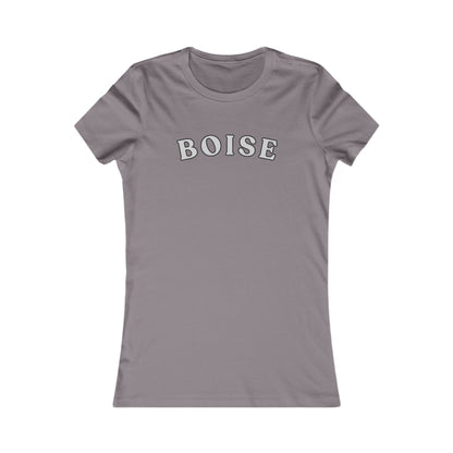 Boise Script Women's Tee — Minimal City Name Graphic T-Shirt