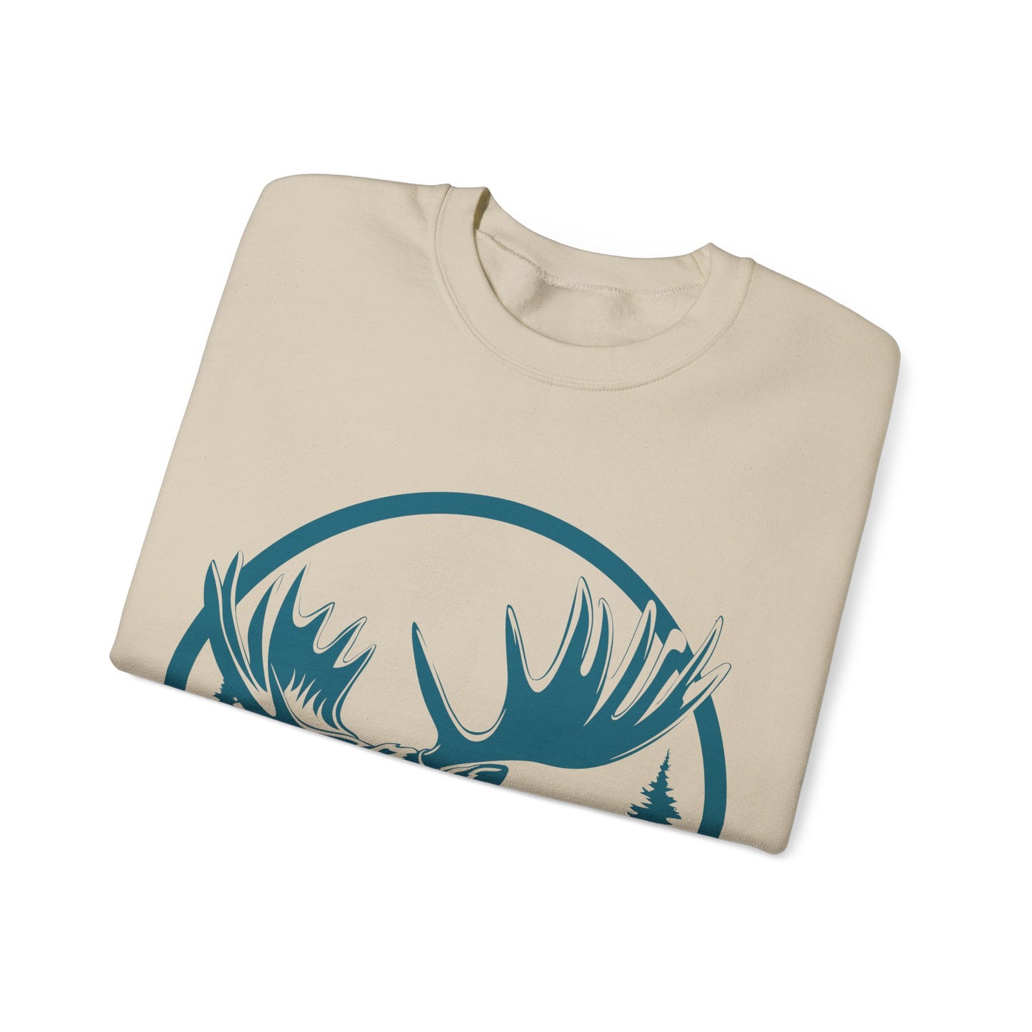 Nature-Inspired Moose Crewneck Sweatshirt | Wildlife Enthusiasts | True North