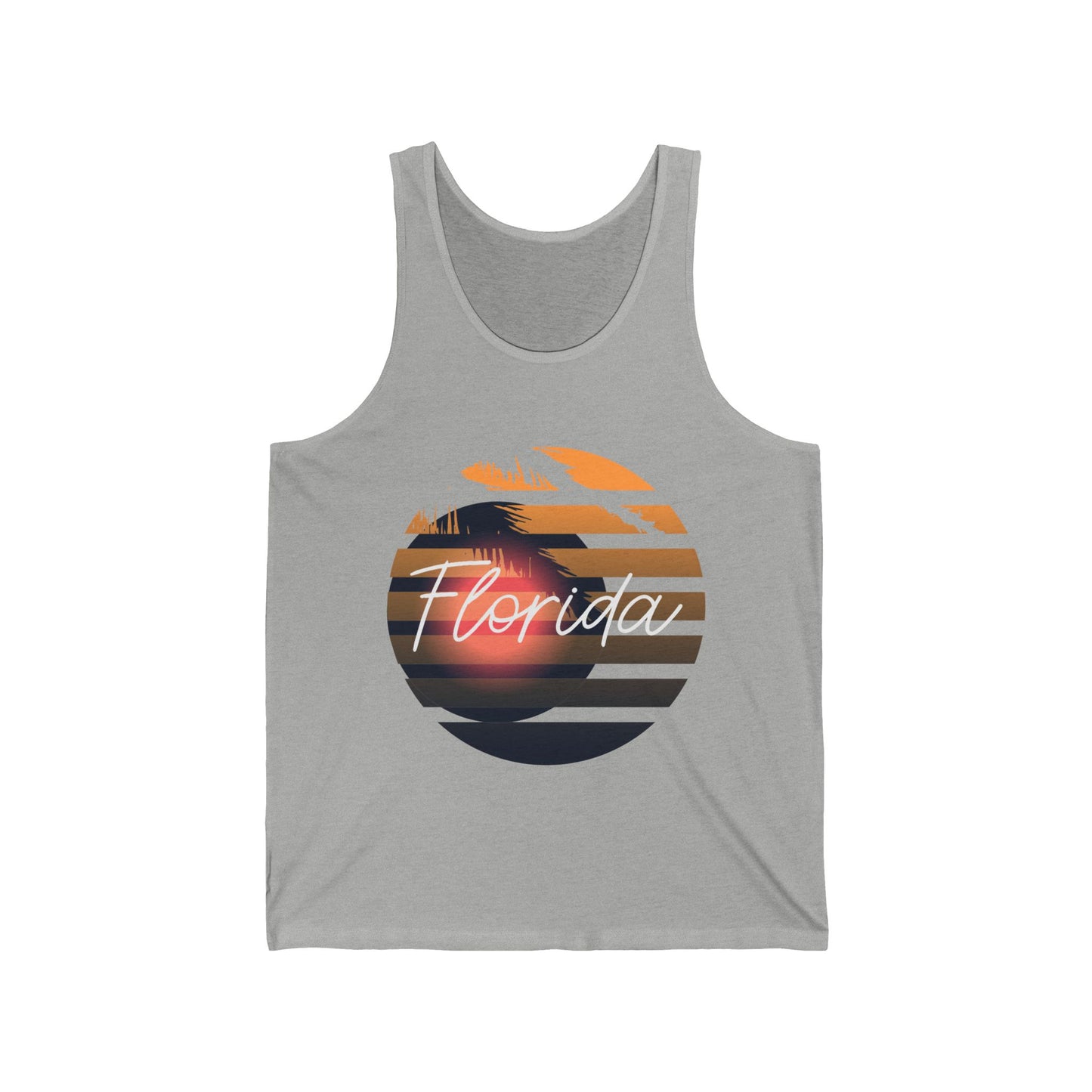 Palm Beach Sunset Florida Men/Unisex Tank Top | Retro Soft Cotton | True North