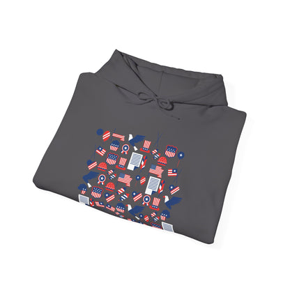 Patriotic Hooded Sweatshirt | USA-Themed Cozy Layer | True North