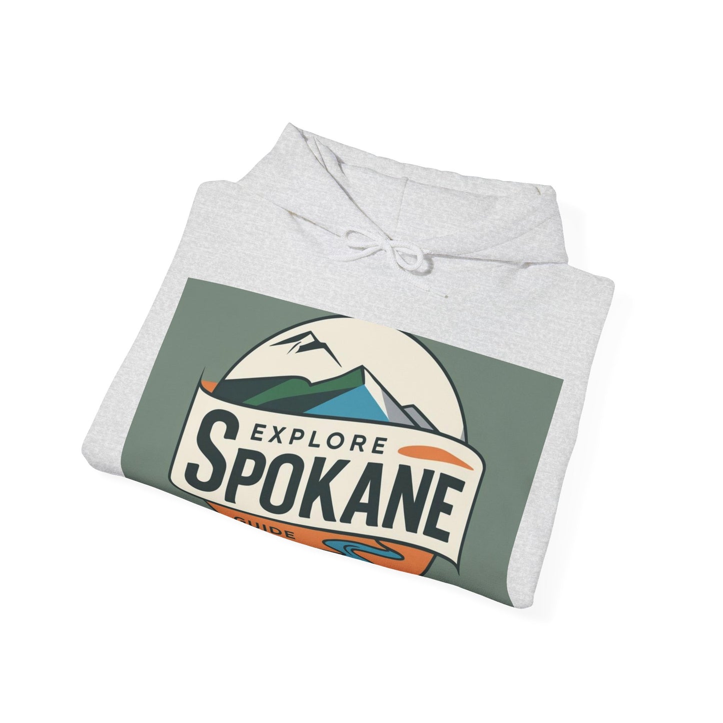 Explore Spokane Hoodie – Retro Mountain & River Travel Guide Sweatshirt