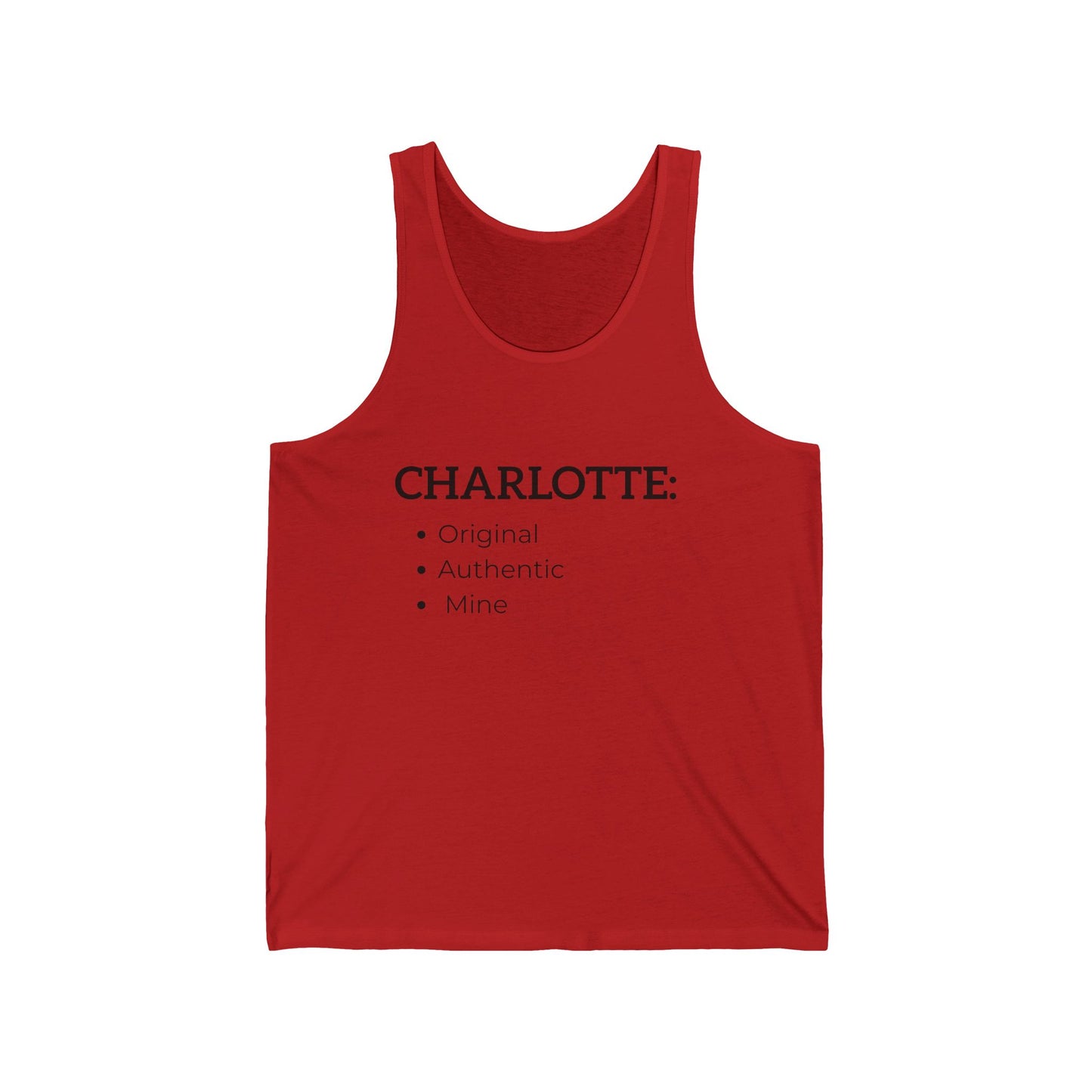 Charlotte Original Mine Men/Unisex Tank Top | Minimal  Lightweight Feel | True North