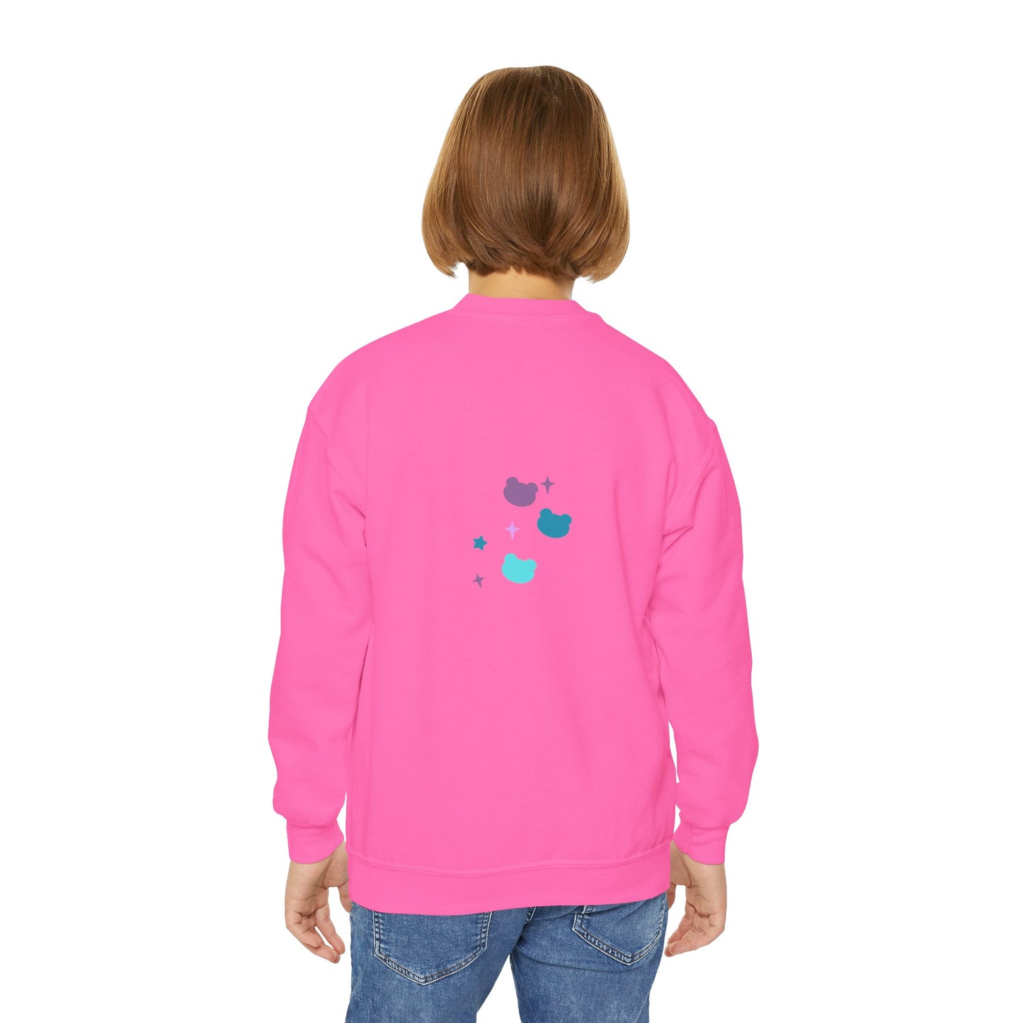 Youth Crewneck Sweatshirt with Cute Cat Design | Fall & Winter Fashion | True North