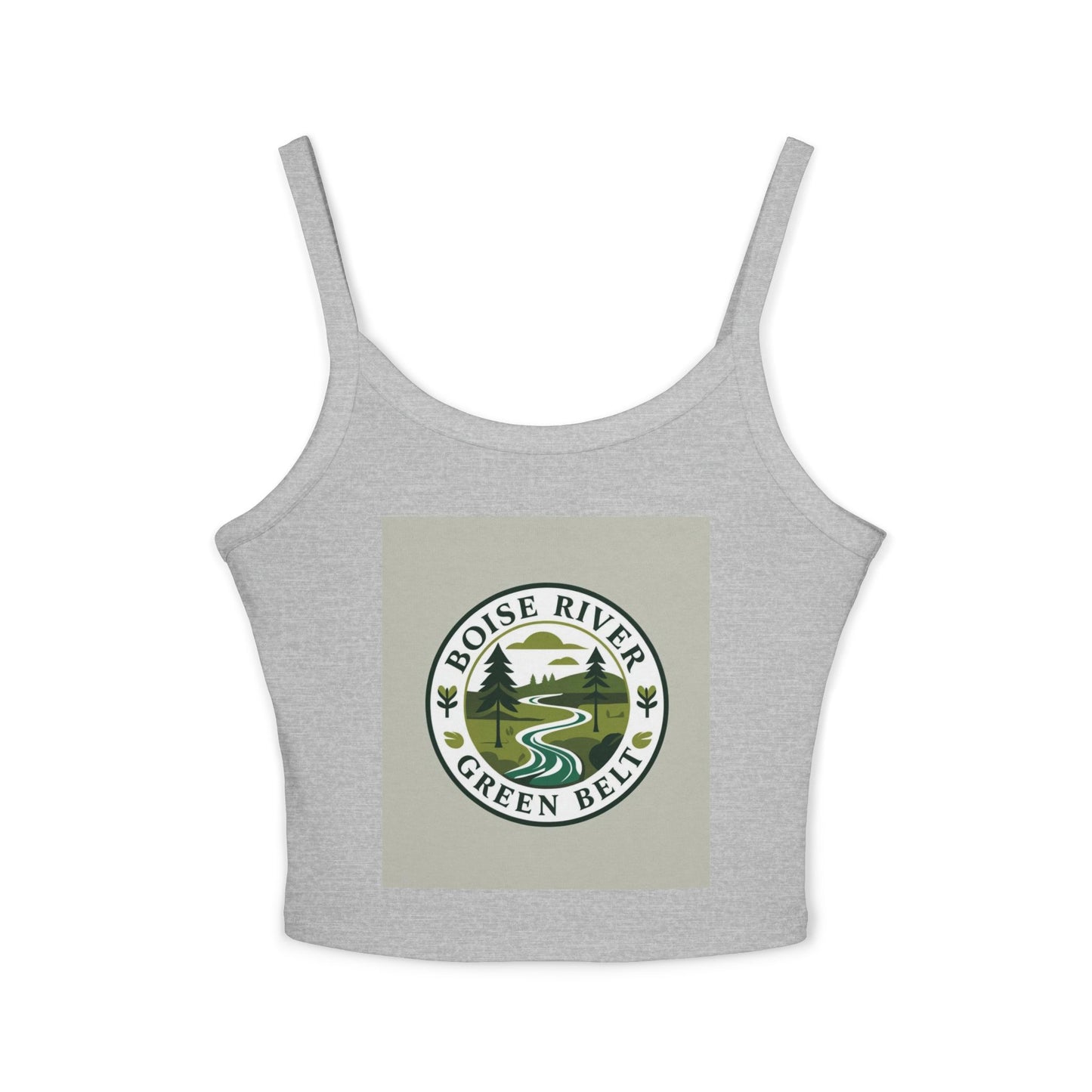 Boise River Greenbelt Tank Top — Scenic River Logo Crop Tank