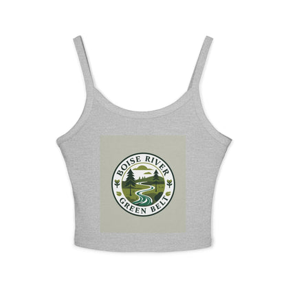 Boise River Greenbelt Tank Top — Scenic River Logo Crop Tank