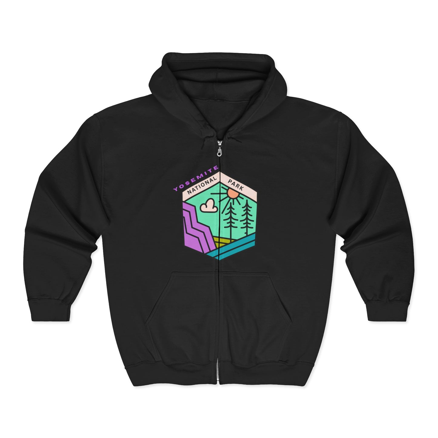 Yosemite National Park Full Zip Hoodie | Nature Lover Apparel | True North