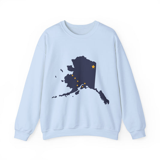 Alaska Map Crewneck Sweatshirt | Cozy Souvenir Pullover | True North