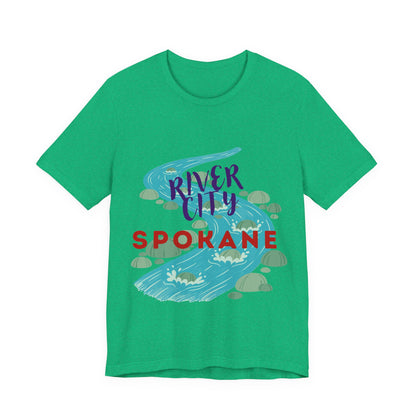 River City Spokane Graphic Tee — Watercolor River Design