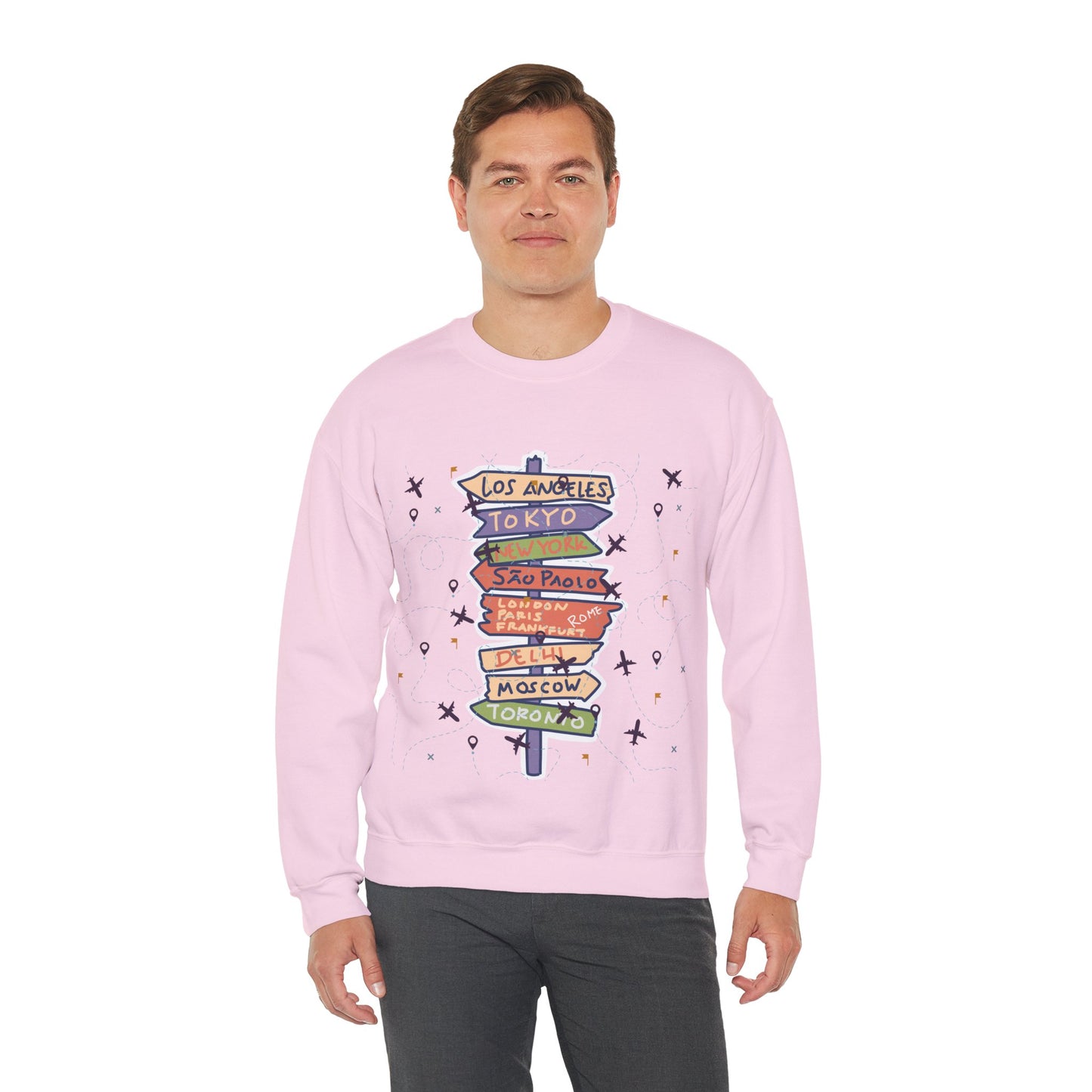 Travel Destination Crewneck Sweatshirt | Streetwear, Adventure Fashion, World Map Merch | True North
