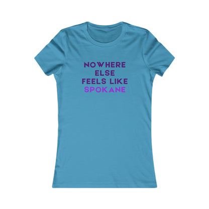 Nowhere Else Feels Like Spokane Women's Tee — Spokane Pride Graphic Shirt