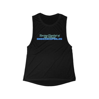 Racing Capital of the World Indianapolis | Women’s Flowy Scoop Muscle Tank | True North