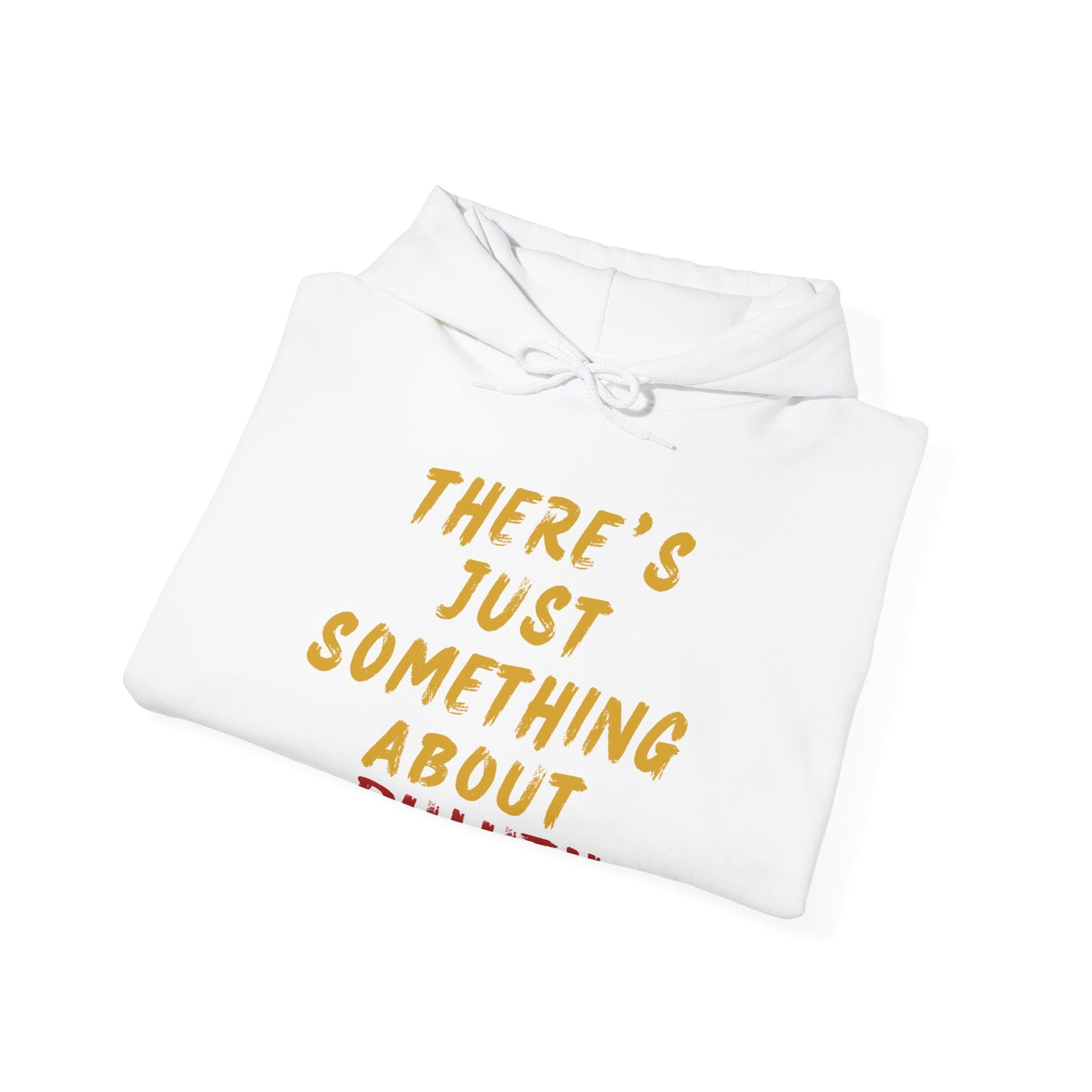 Hoodie — "There's Just Something About Duluth" Retro Script Pullover