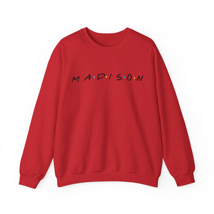 Madison Script Unisex Crewneck Sweatshirt | Soft Cotton Premium Fit | True North
