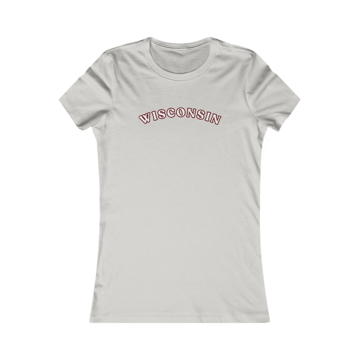 Wisconsin Women's Tee — Retro Arched State Graphic MADISON