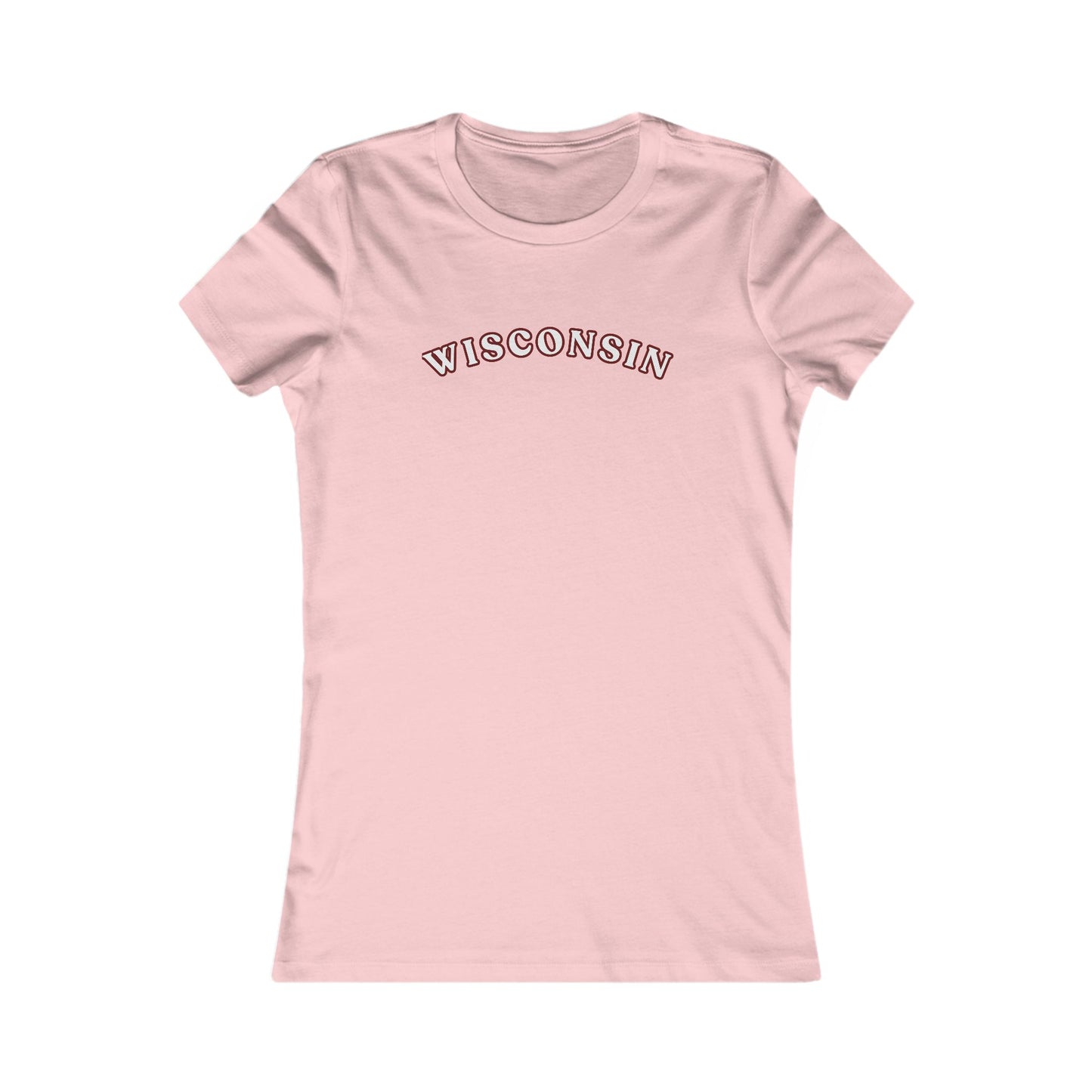 Wisconsin Women's Tee — Retro Arched State Graphic MADISON