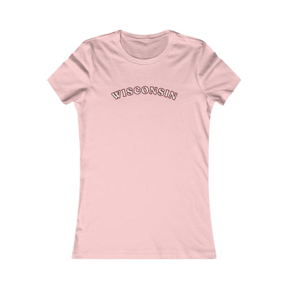 Wisconsin Women's Tee — Retro Arched State Graphic MADISON
