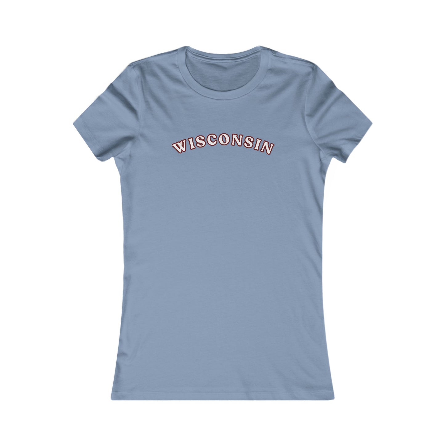 Wisconsin Women's Tee — Retro Arched State Graphic MADISON