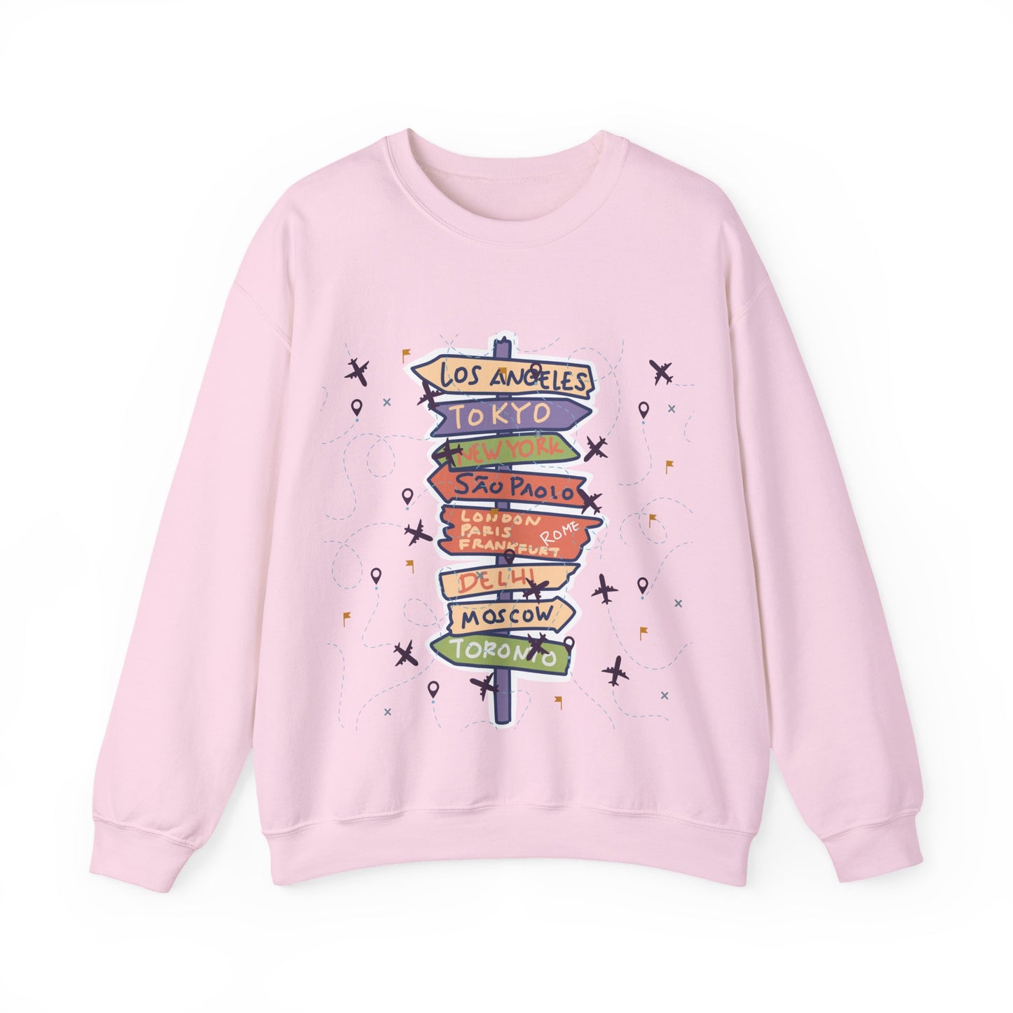 Travel Destination Crewneck Sweatshirt | Streetwear, Adventure Fashion, World Map Merch | True North