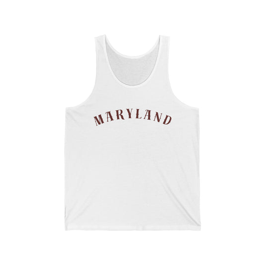 Maryland Script Men/Unisex Tank Top | Vintage Lettering | True North
