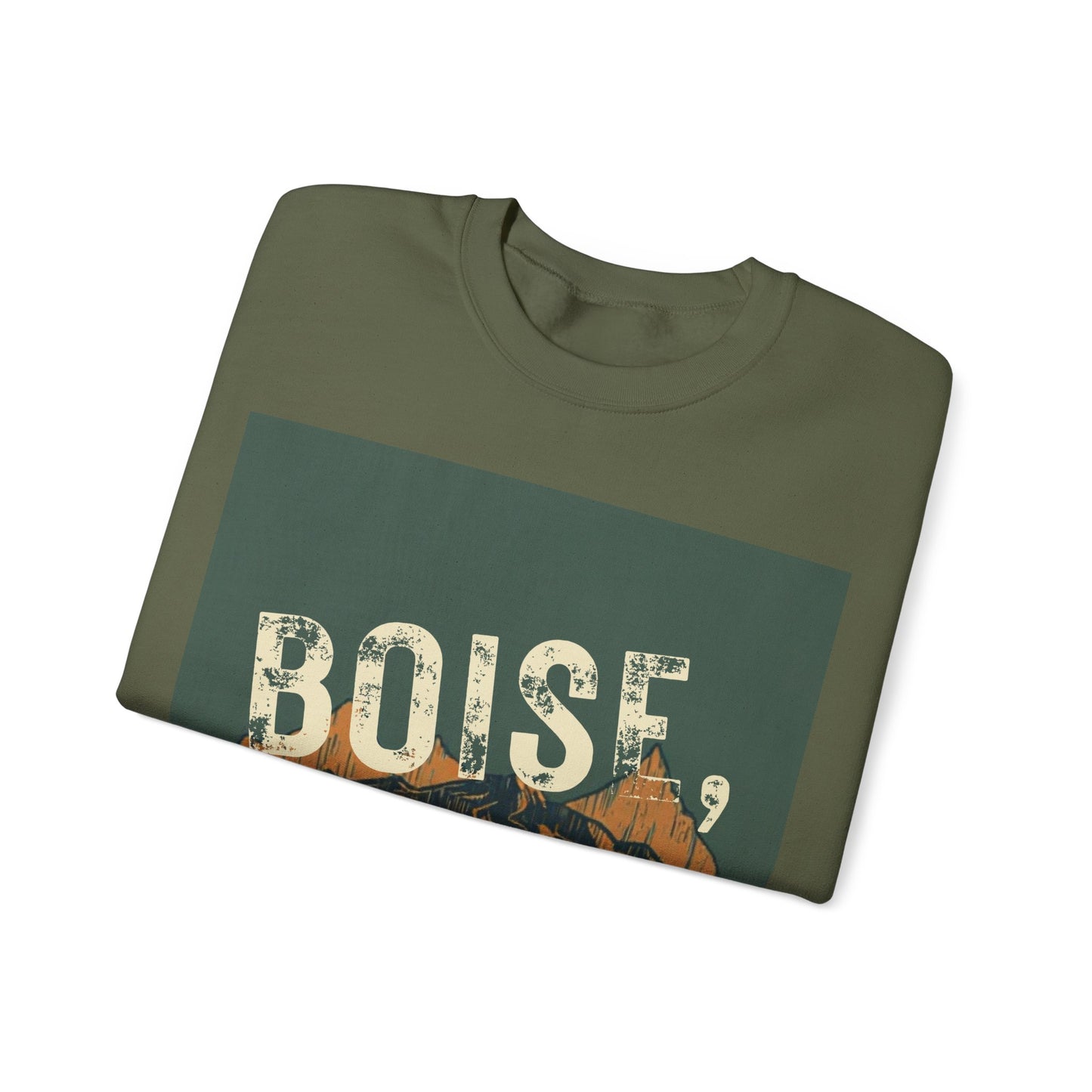 Black Crewneck Sweatshirt - Classic Unisex Heavy Blend Pullover boise